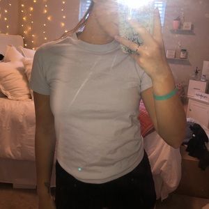 light blueish/grey tee